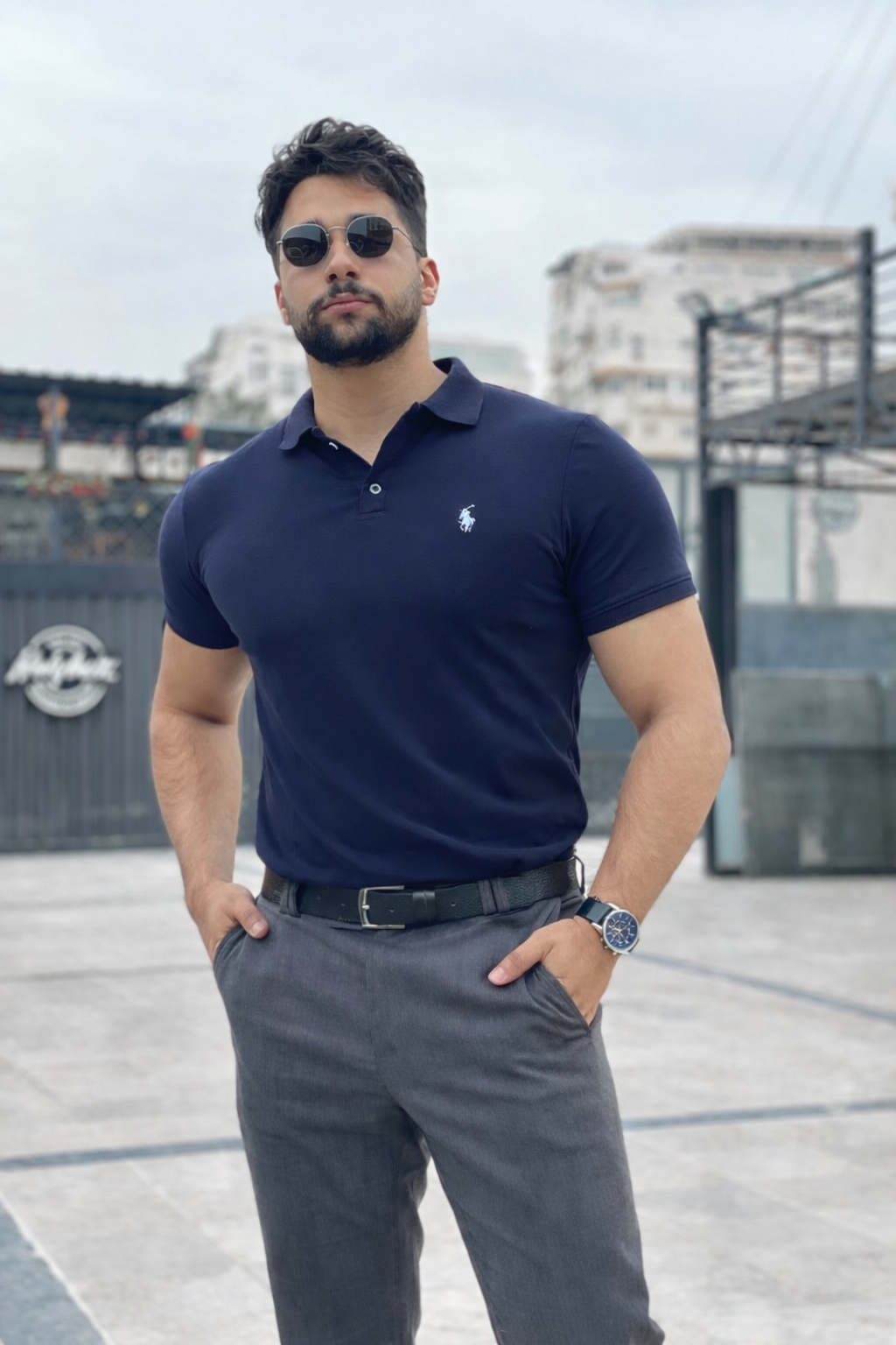 T-shirt polo short sleeve